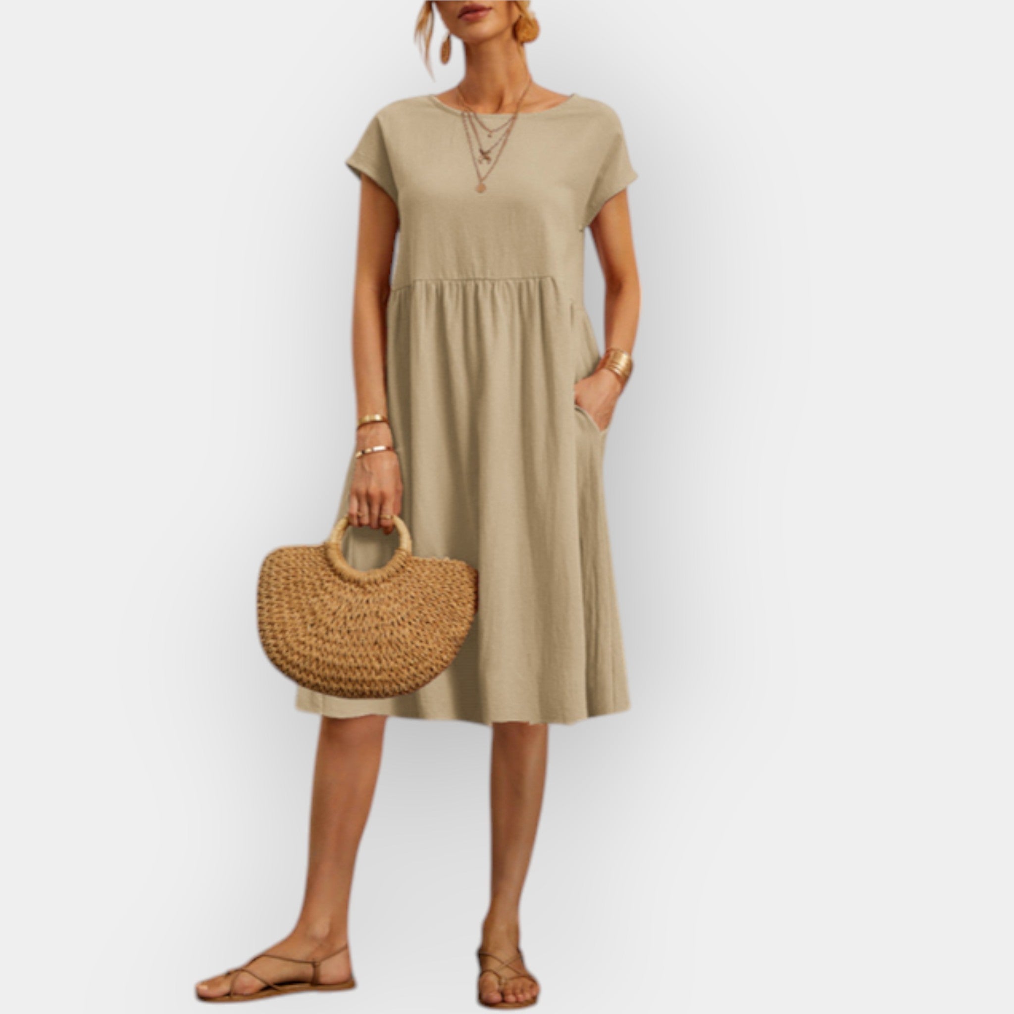 Alessia | Midi Haljina s Elegantnim Linijama