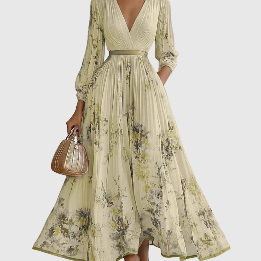 Siena | Elegant Pleated Maxi Dress