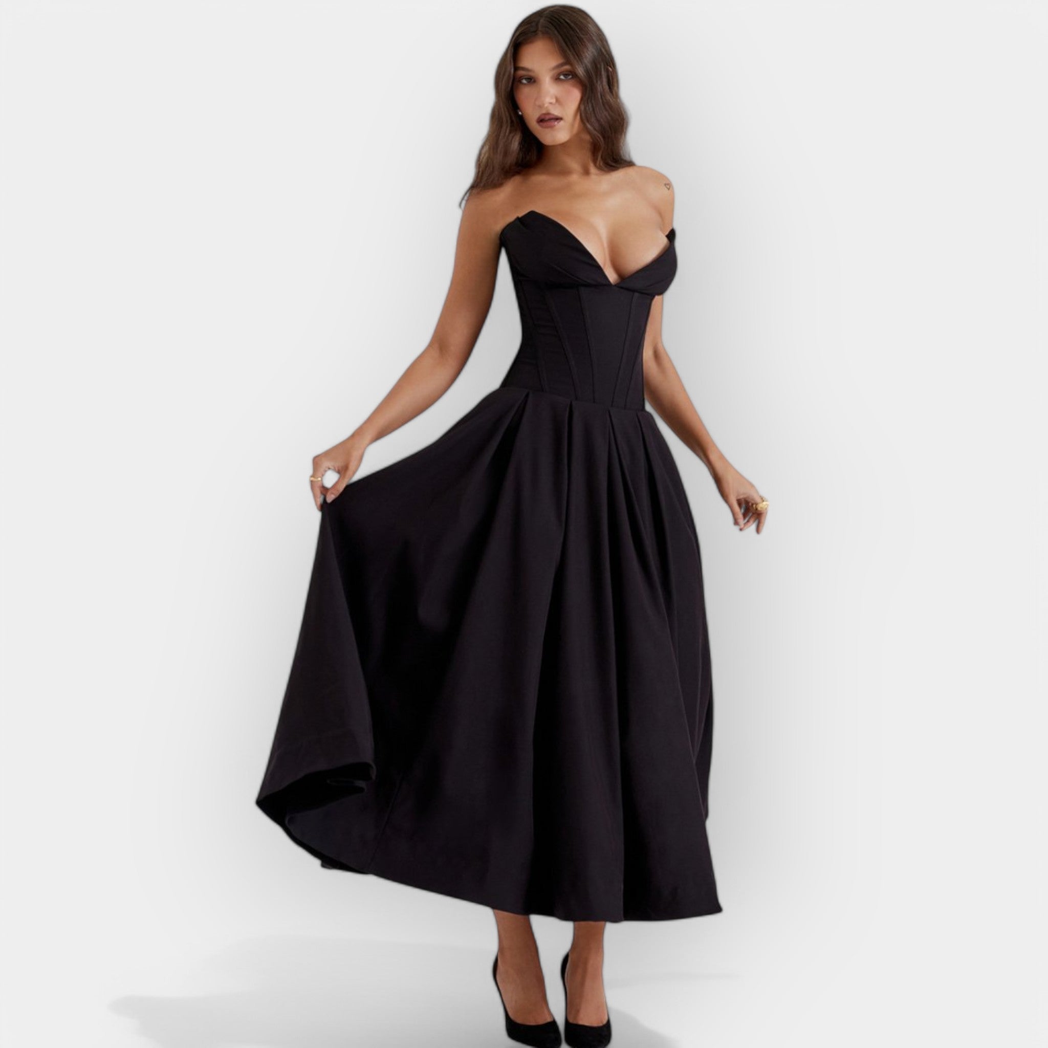 Inês | Pikk Print Kleid