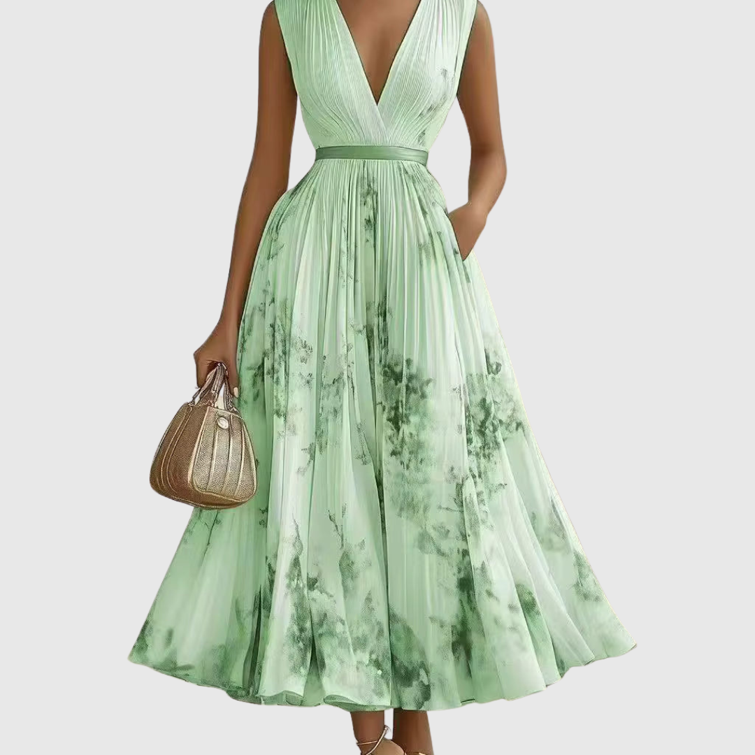 Siena | Elegant Pleated Maxi Dress
