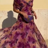 Louise | Elegantna Maxi Haljina s V-izrezom