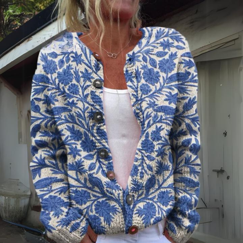 Amelie - Elegant Floral Cardigan
