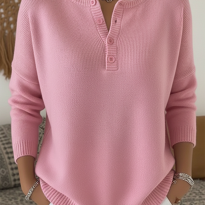 Sara - Pulover Henley Elegant