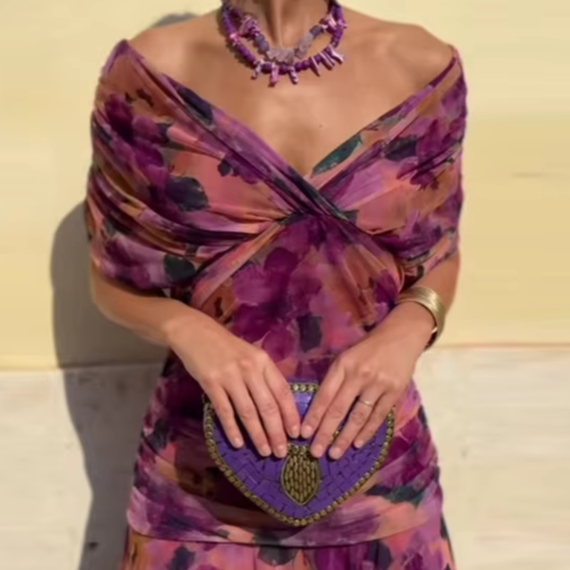 Louise | Elegantna Maxi Haljina s V-izrezom