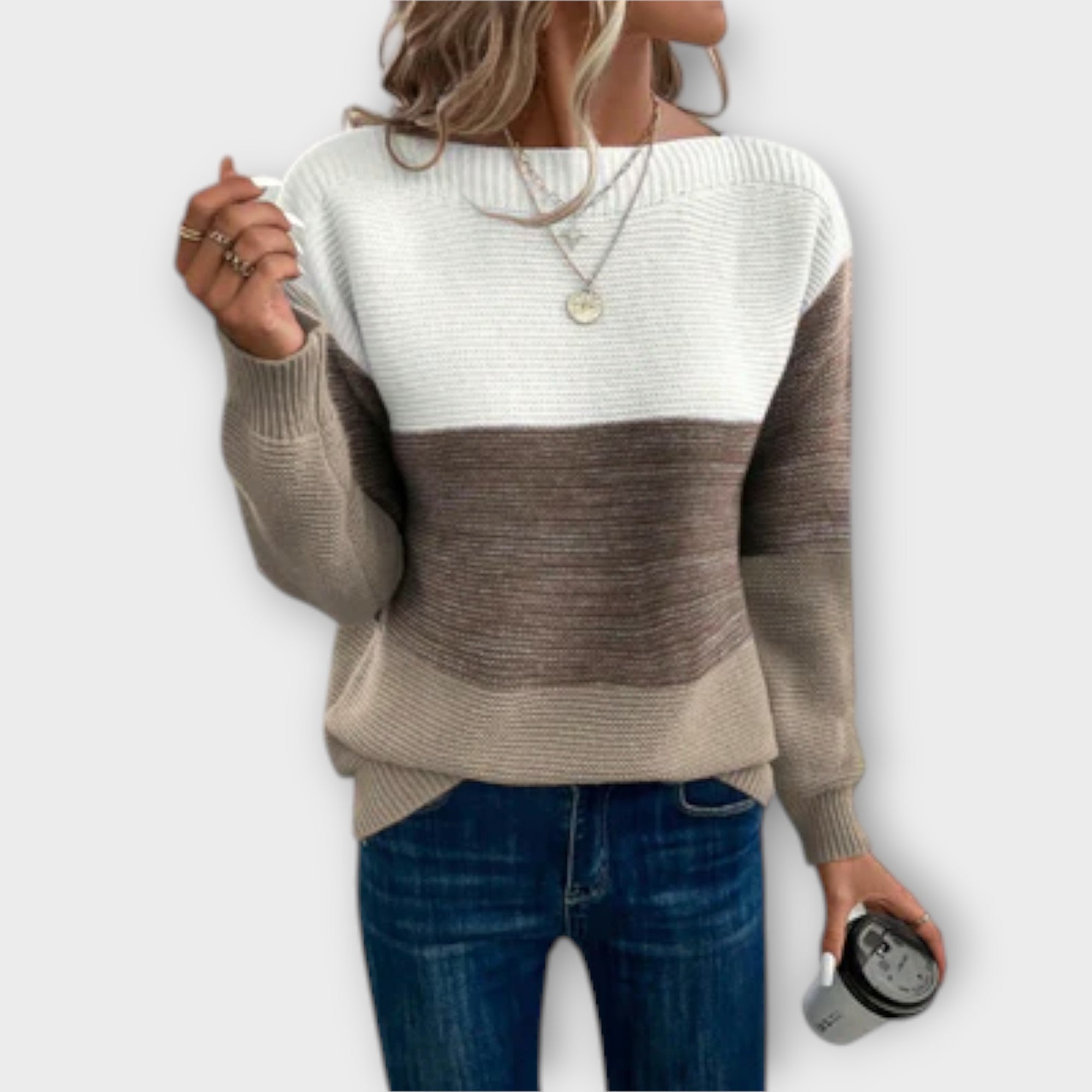 Clara | Elegantni trobojni patchwork kaput