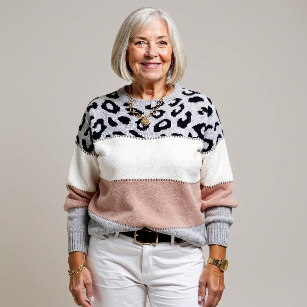 Pascalina - Confortabil Pulover cu Model Leopard