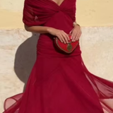 Louise | Elegantna Maxi Haljina s V-izrezom za Pidu