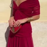 Louise | Elegantna Maxi Haljina s V-izrezom za Pidu
