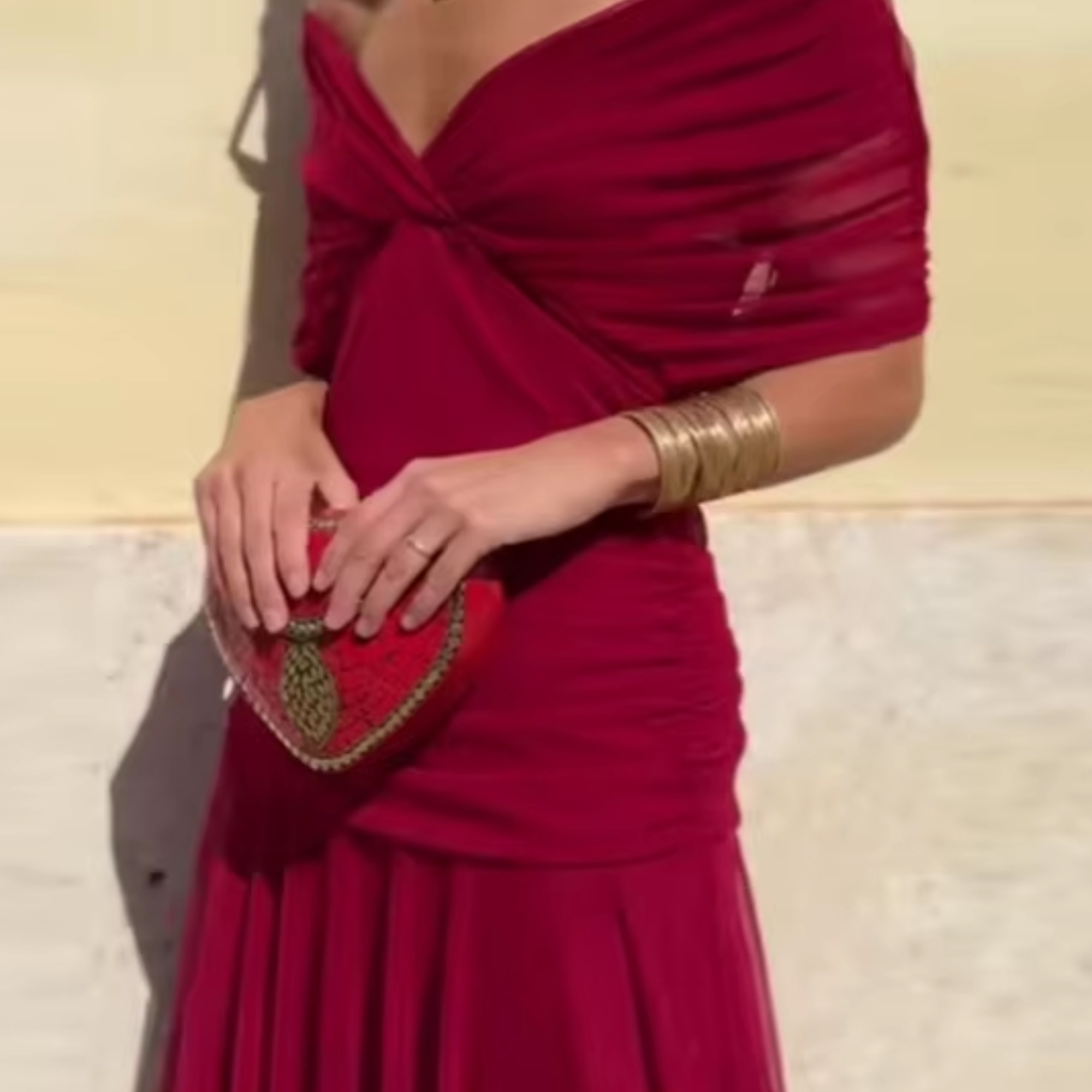 Louise | Elegantna Maxi Haljina s V-izrezom za Pidu