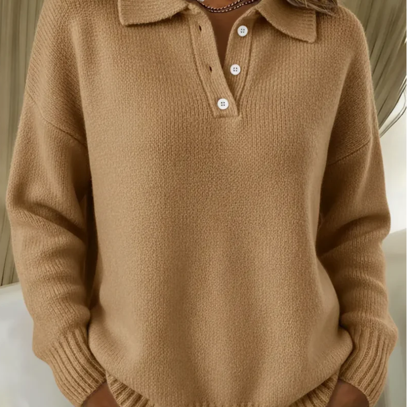 Olivia - Elegant Polo Sweater