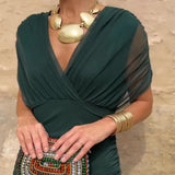 Louise | Elegantna Maxi Haljina s V-izrezom za Pidu