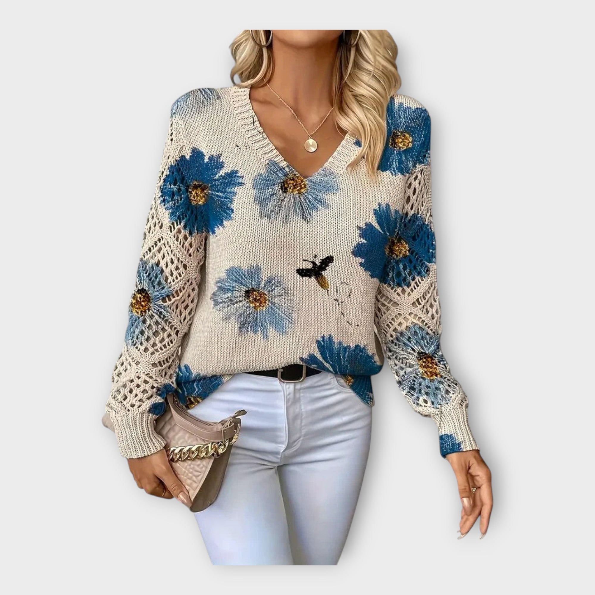 Triinu | Plus Size Top with Lace Details