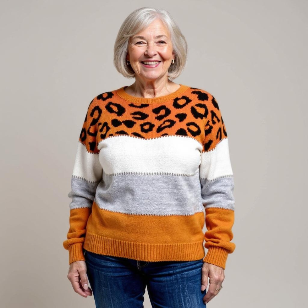 Pascalina - Confortabil Pulover cu Model Leopard