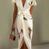 Elin | Elegant Floral Wrap Dress
