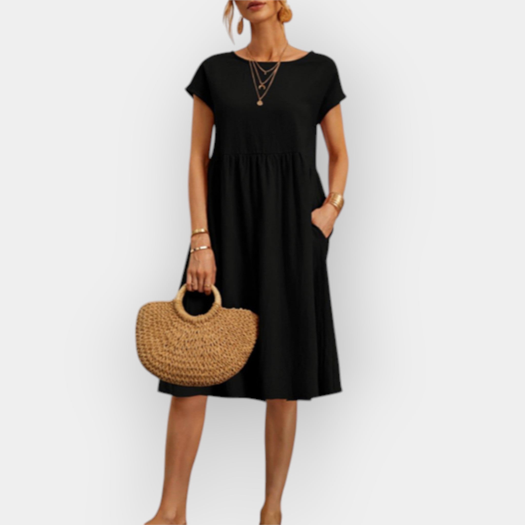 Alessia | Midi Haljina s Elegantnim Linijama