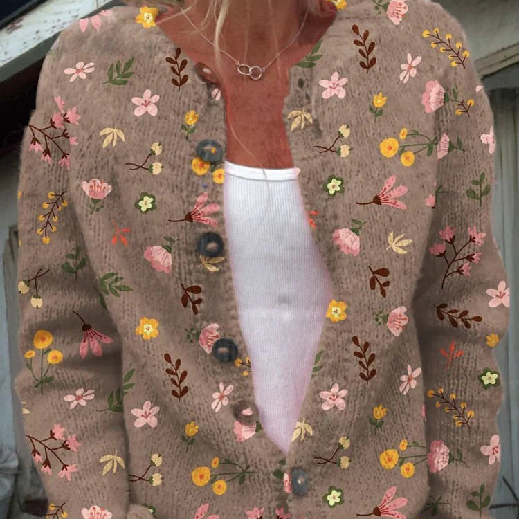Amelie - Elegant Floral Cardigan