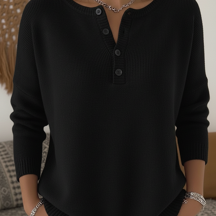Sara - Pulover Henley Elegant
