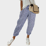 Helga | Elegantne ležerne lanene pantalone