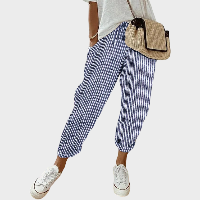 Helga | Elegantne ležerne lanene pantalone