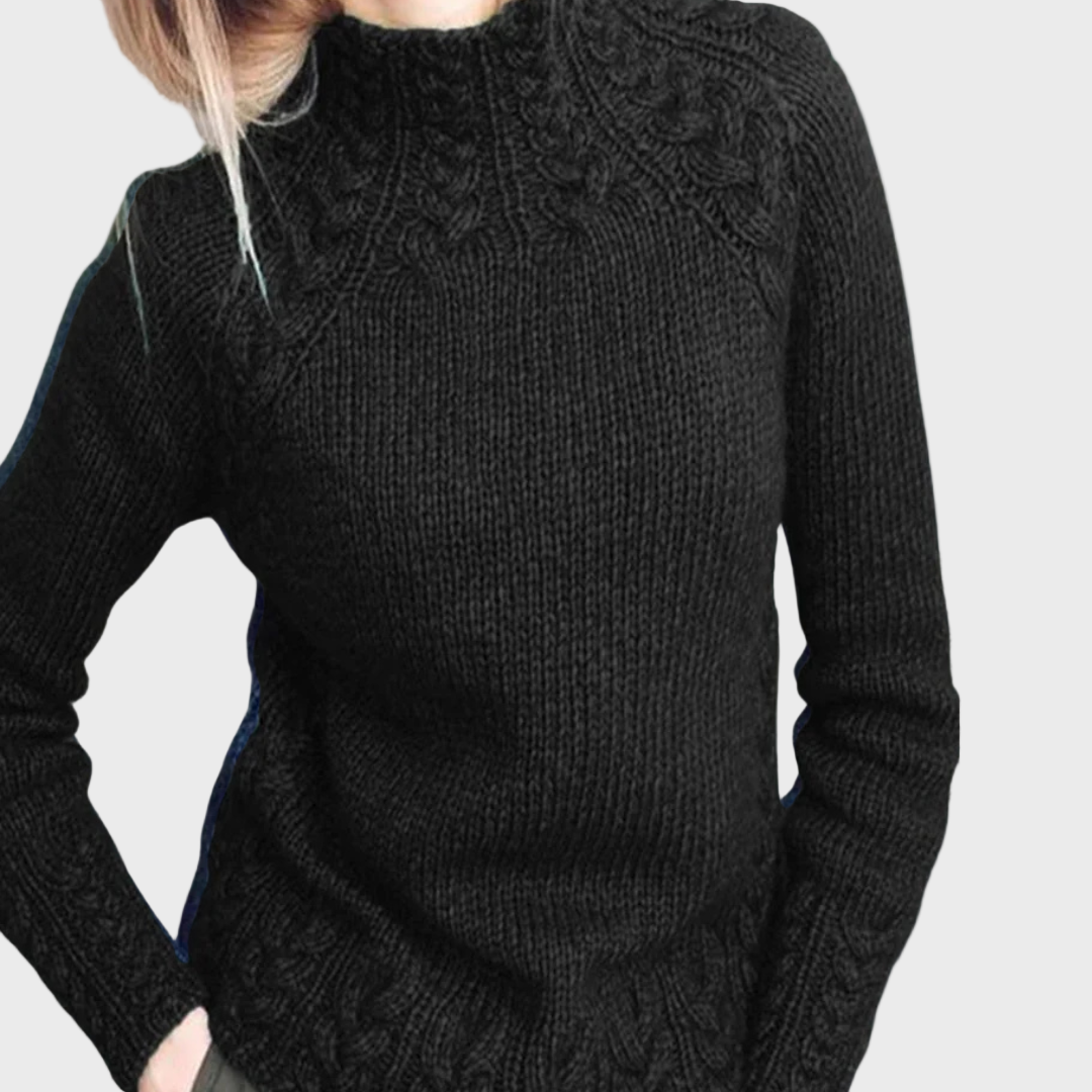 Reeli | Elegantni pleteni pulover s visokim ovratnikom