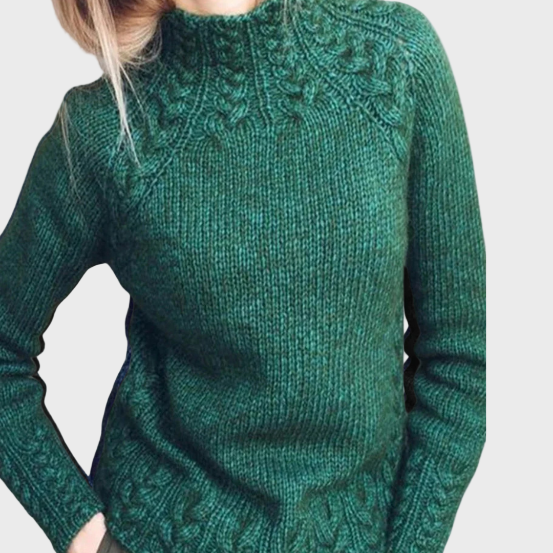 Reeli | Elegantni pleteni pulover s visokim ovratnikom