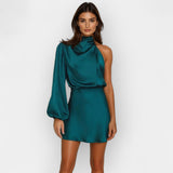 Alina | Asymmetrical Satin Dress
