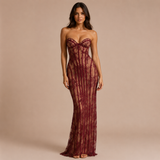 Gabriela | Halter Maxi Haljina Sa Korzetom