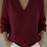 Faye - Elegant Pulover s V-Izrezom