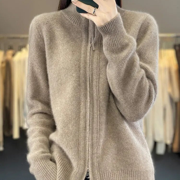 Piera - Comfortable Zip-Up Cardigan