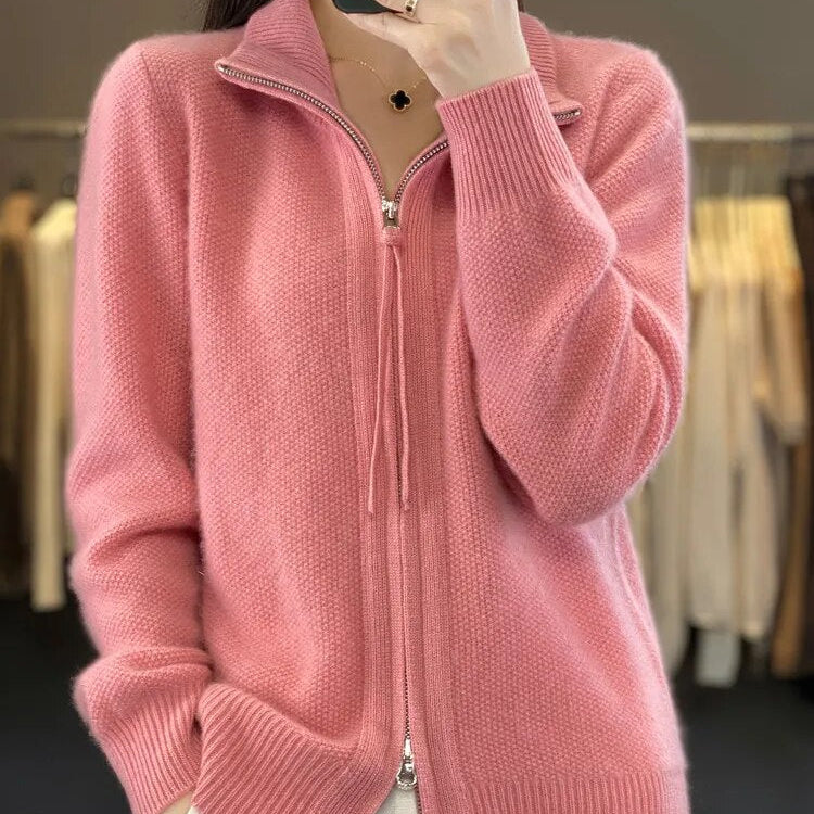 Piera - Comfortable Zip-Up Cardigan