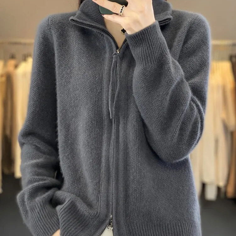 Piera - Comfortable Zip-Up Cardigan