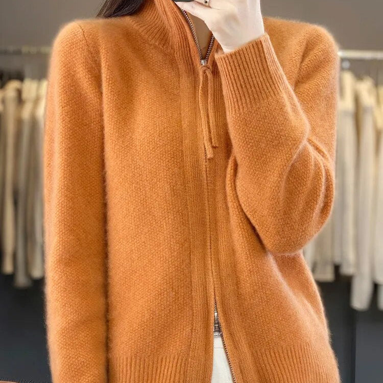 Piera - Comfortable Zip-Up Cardigan
