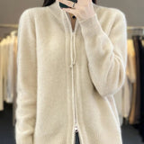 Piera - Comfortable Zip-Up Cardigan