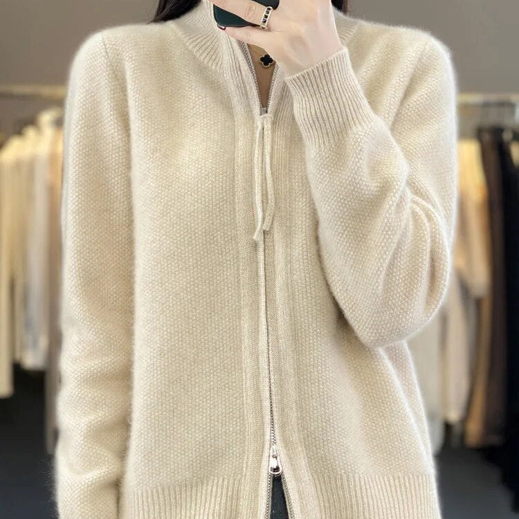 Piera - Comfortable Zip-Up Cardigan