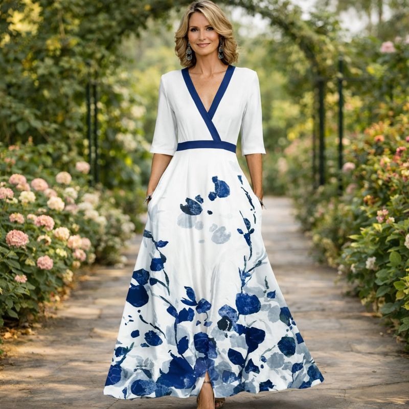 Mila | Mekani V-Neck Maxi Dress