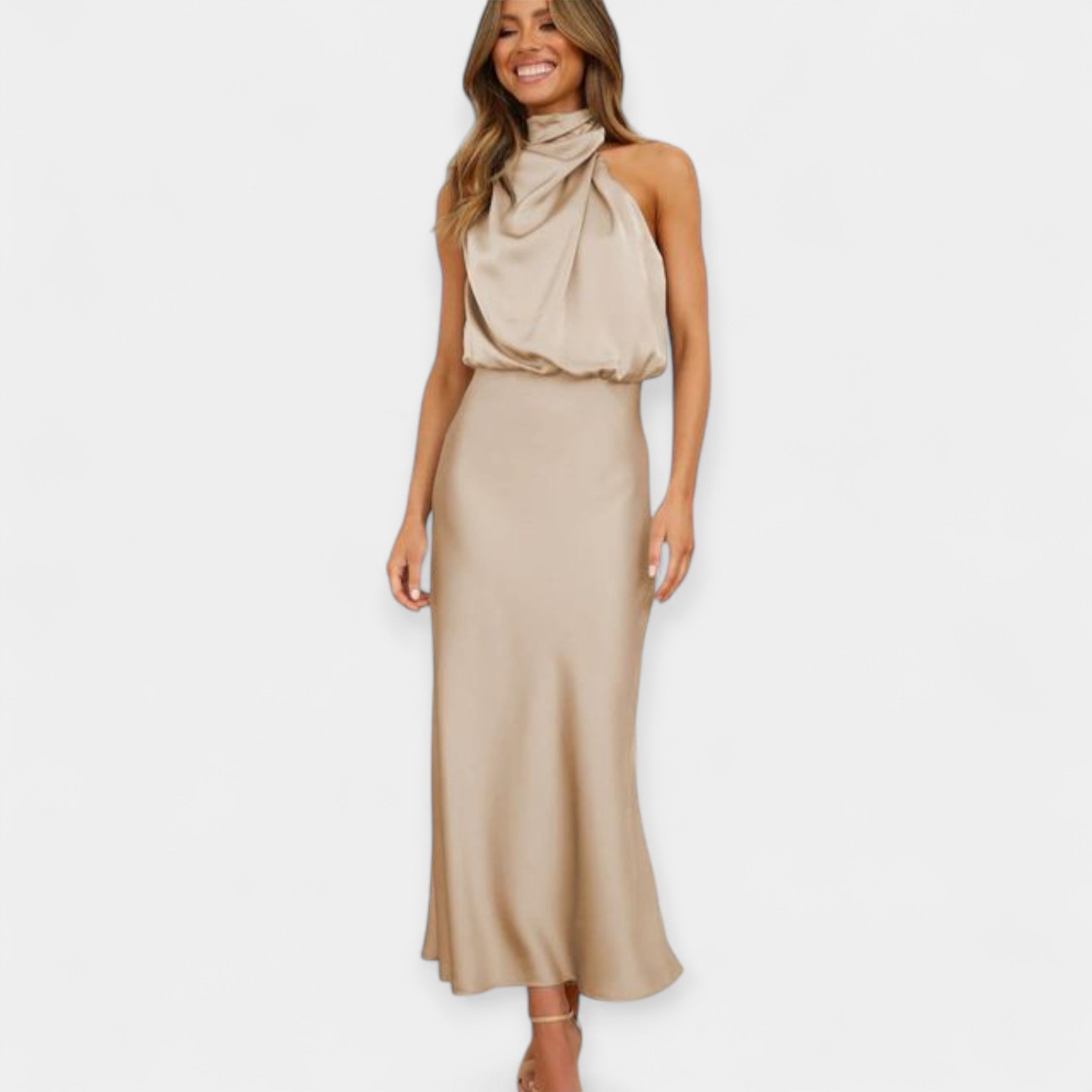 Zoe | Maksikleid mit freiliegenden Schultern
