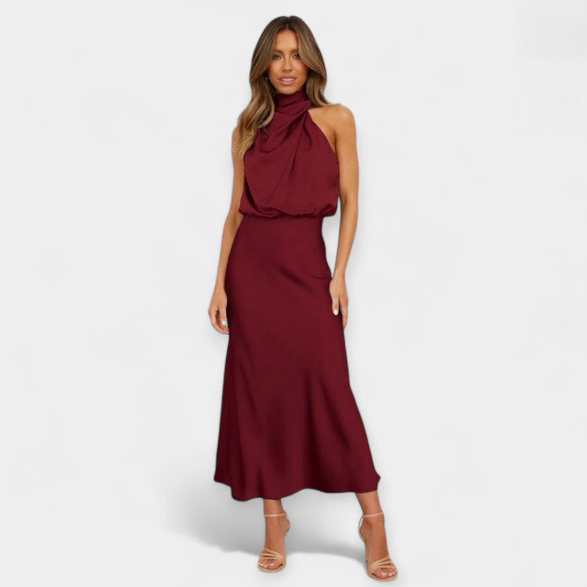 Zoe | Maksikleid mit freiliegenden Schultern