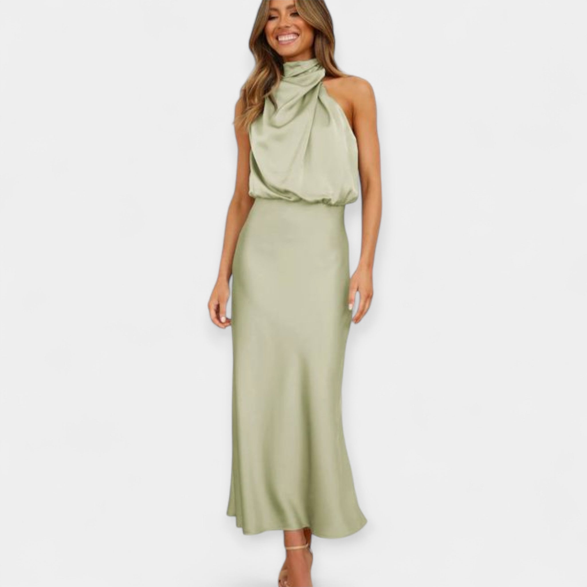 Zoe | Maksikleid mit freiliegenden Schultern
