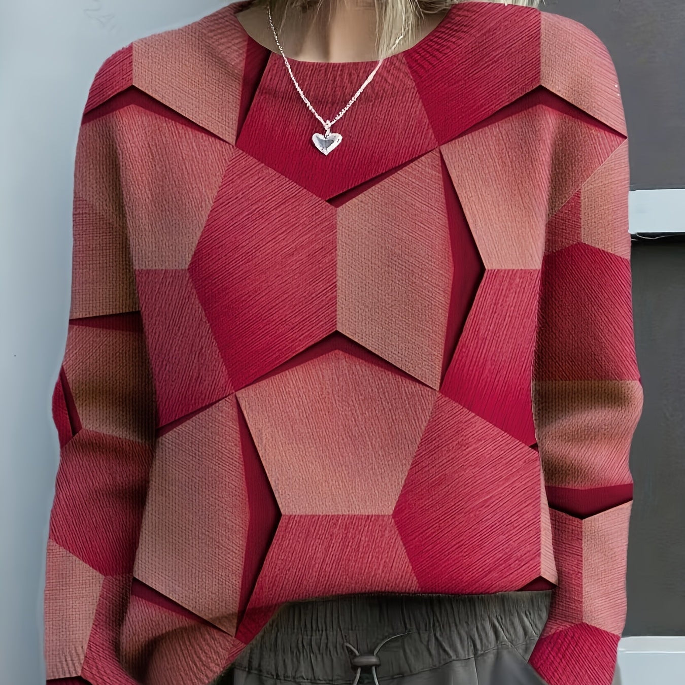 Lucia - Umjetnička Geometrijska Majica