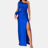 Karolina | Maksikleid s jednom naramenicom i otvorom