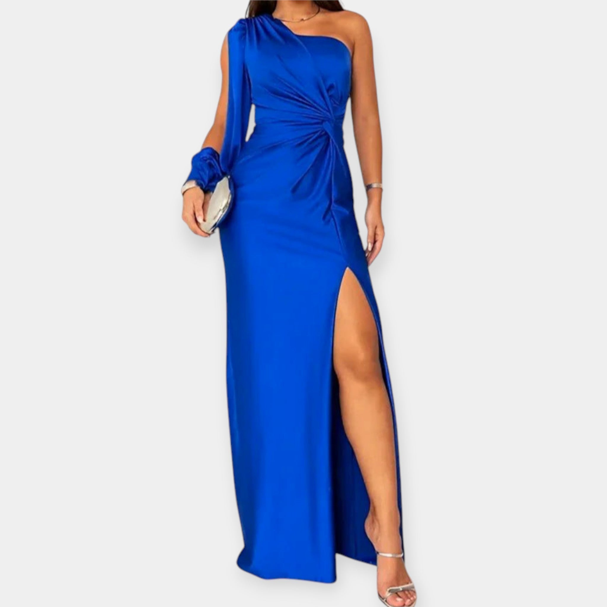 Karolina | Maksikleid s jednom naramenicom i otvorom