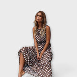 Dona | Midi Haljina u Boho Stilu sa Pika Uzorkom