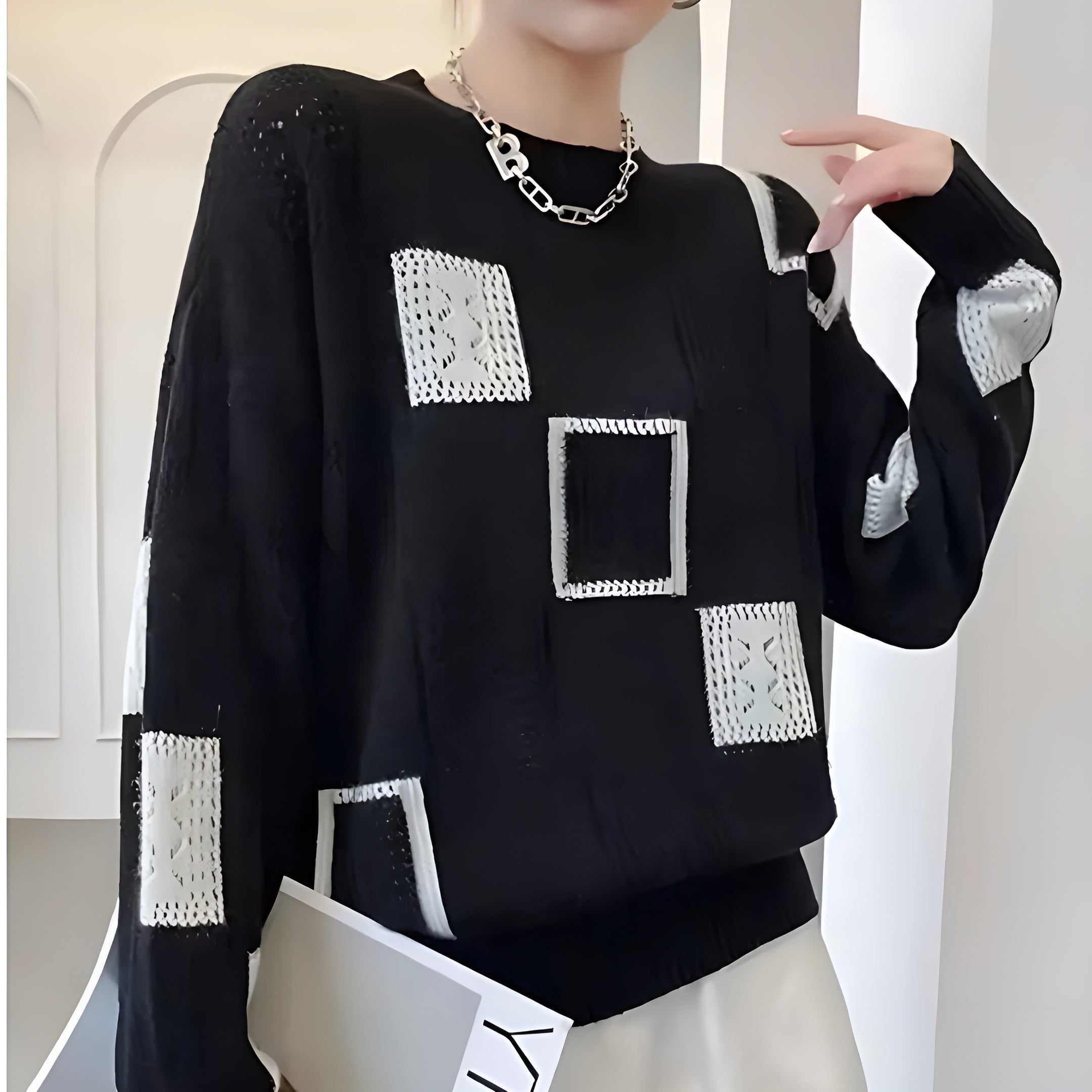 Helirra - Elegantni Geometrijski Džemper