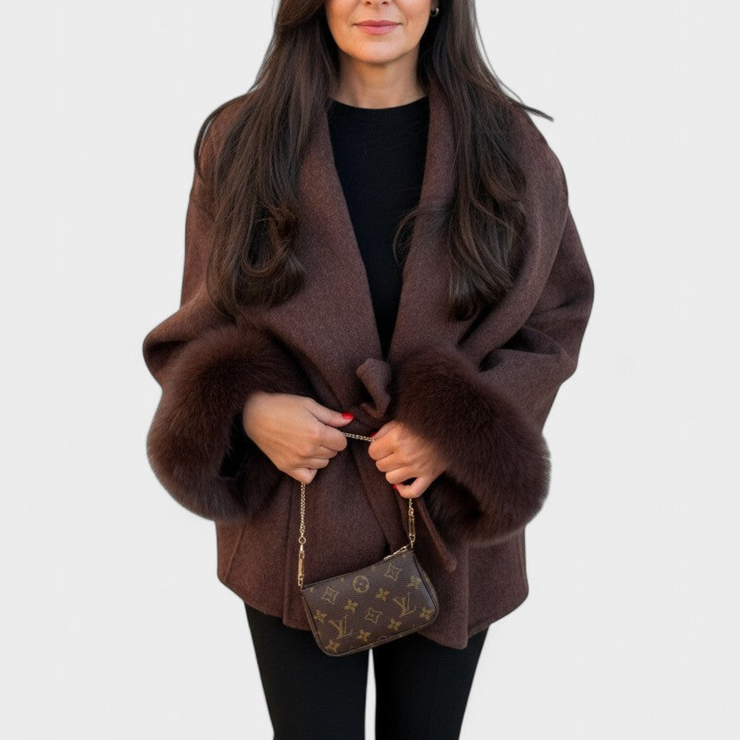 Dagmar™ | Elegantni kaput s ekološkim krznom