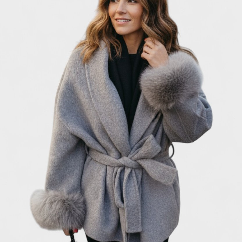 Dagmar™ | Elegantni kaput s ekološkim krznom