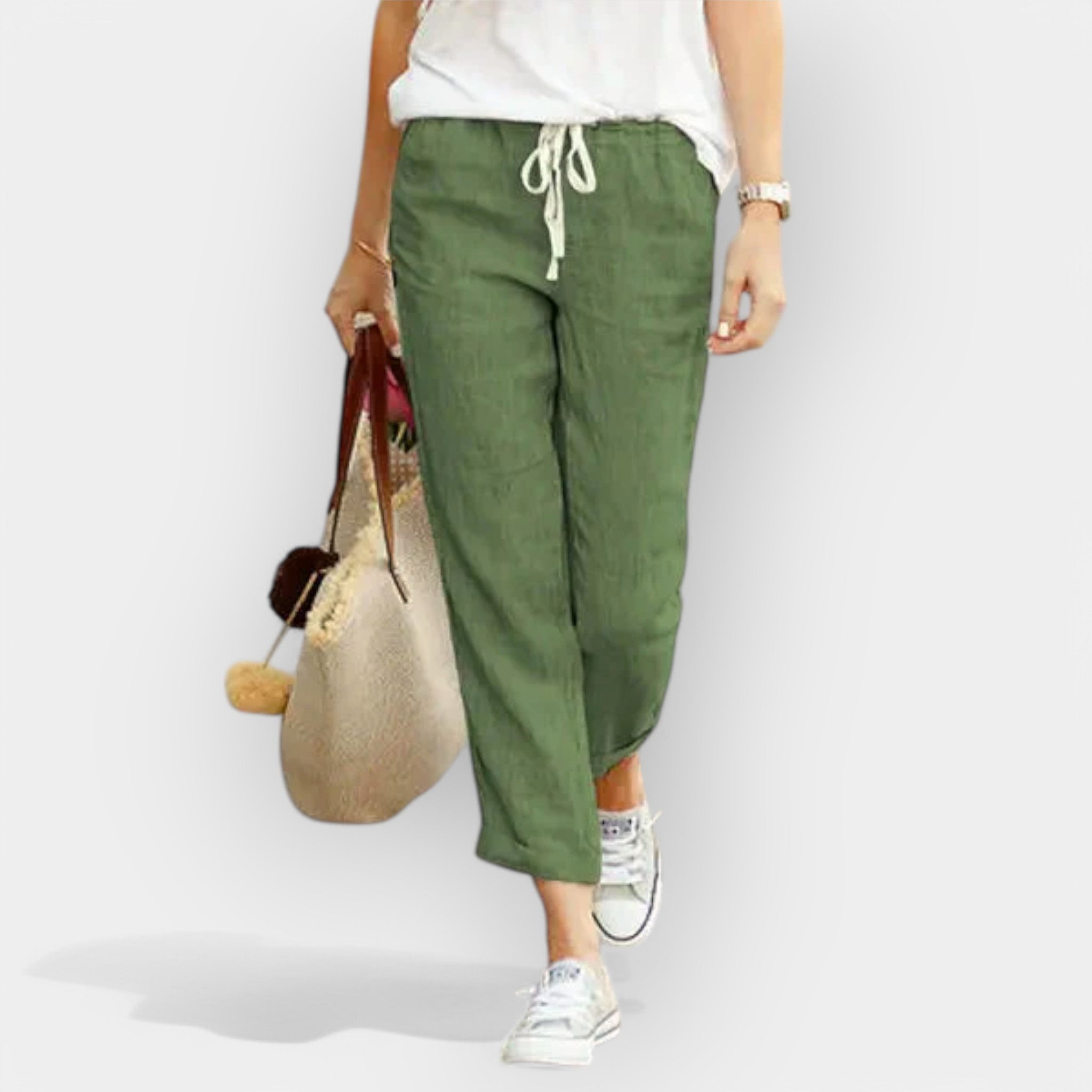 Sabina | Kerged Cotton Trousers